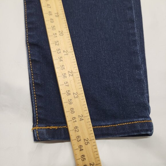 Nine West Jeans Womens Size 8 Heidi Pull On Skinny Crop Stretch Pockets Darkwash - Picture 14 of 16